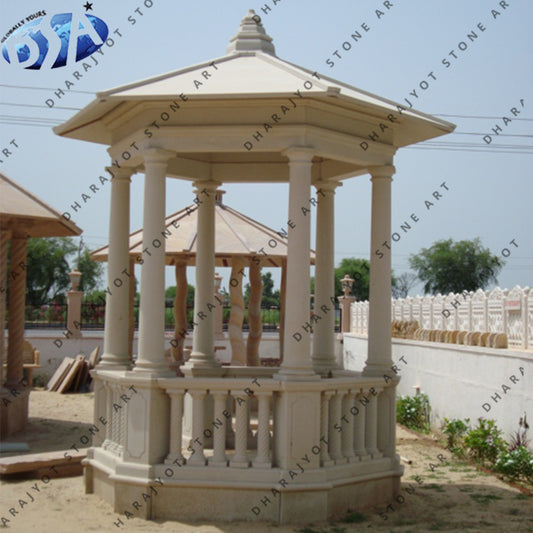 Natural White Marble Gazebo