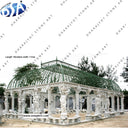 Natural White Marble Hand Carved Decoration Urban Gazebo
