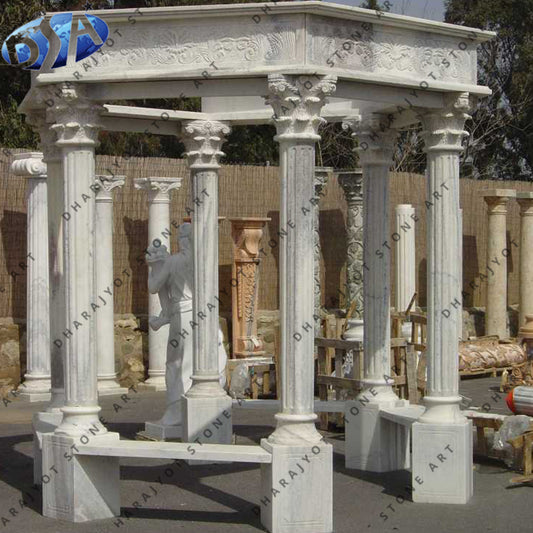 Hand Carved Marble Dome Gazebo