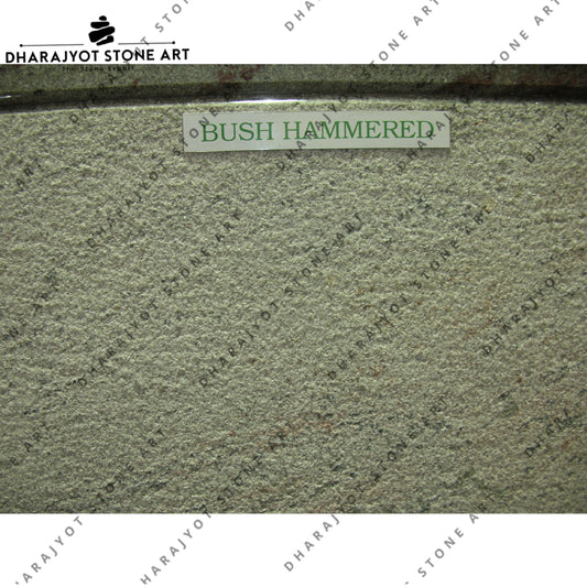 Bush Hammered Green Granite Slab