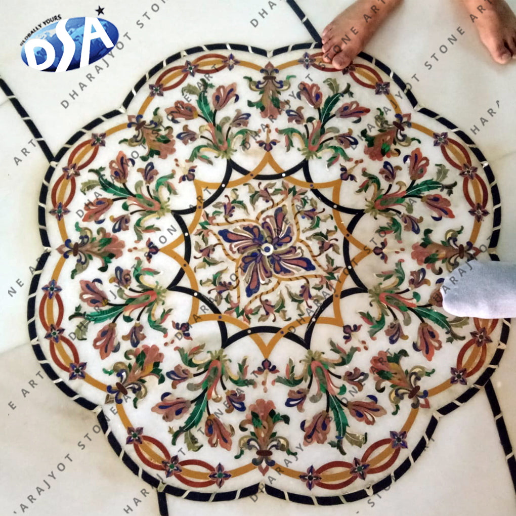 Residential Building Marble Inlay Flooring Service