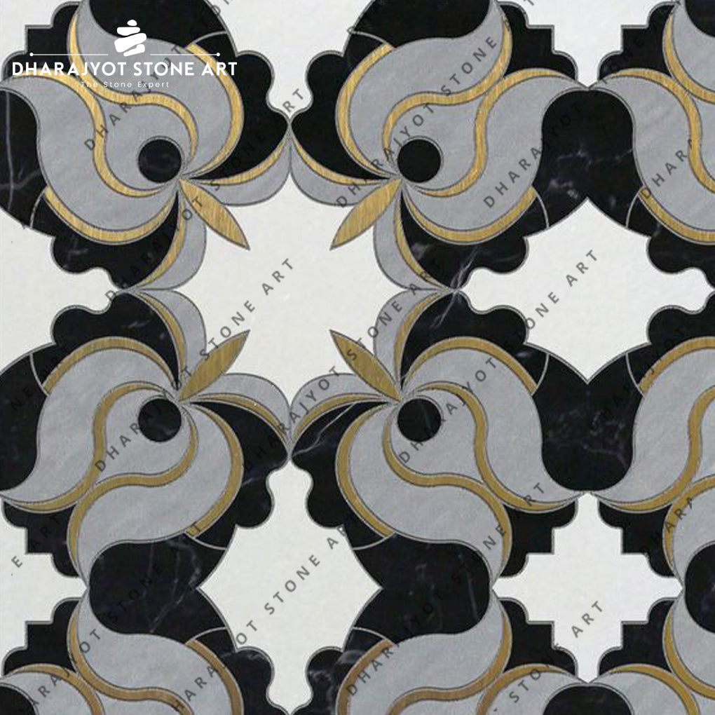 Natural Stone Inlay Natural Stone Marble Stone Inlay Floring – Dharajyot Stone Art