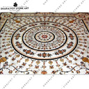 Classic Style Square Shape Waterjet Marble Inlay Flooring
