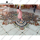 Multicolour Italian Marble Centre Circle Inlay Design Flooring