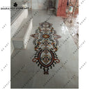 Temple White Marble Multicolour Inlay Flooring