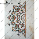 Natural Stone Waterjet Inlay Marble Flower Design Flooring