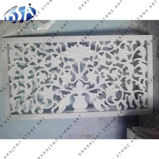 White Marble Home Interior Jali Screen