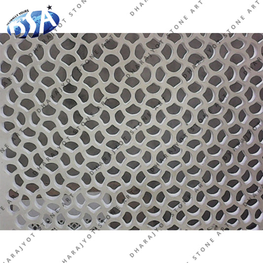 Cream Marble Design Railing Decor Jali Screen