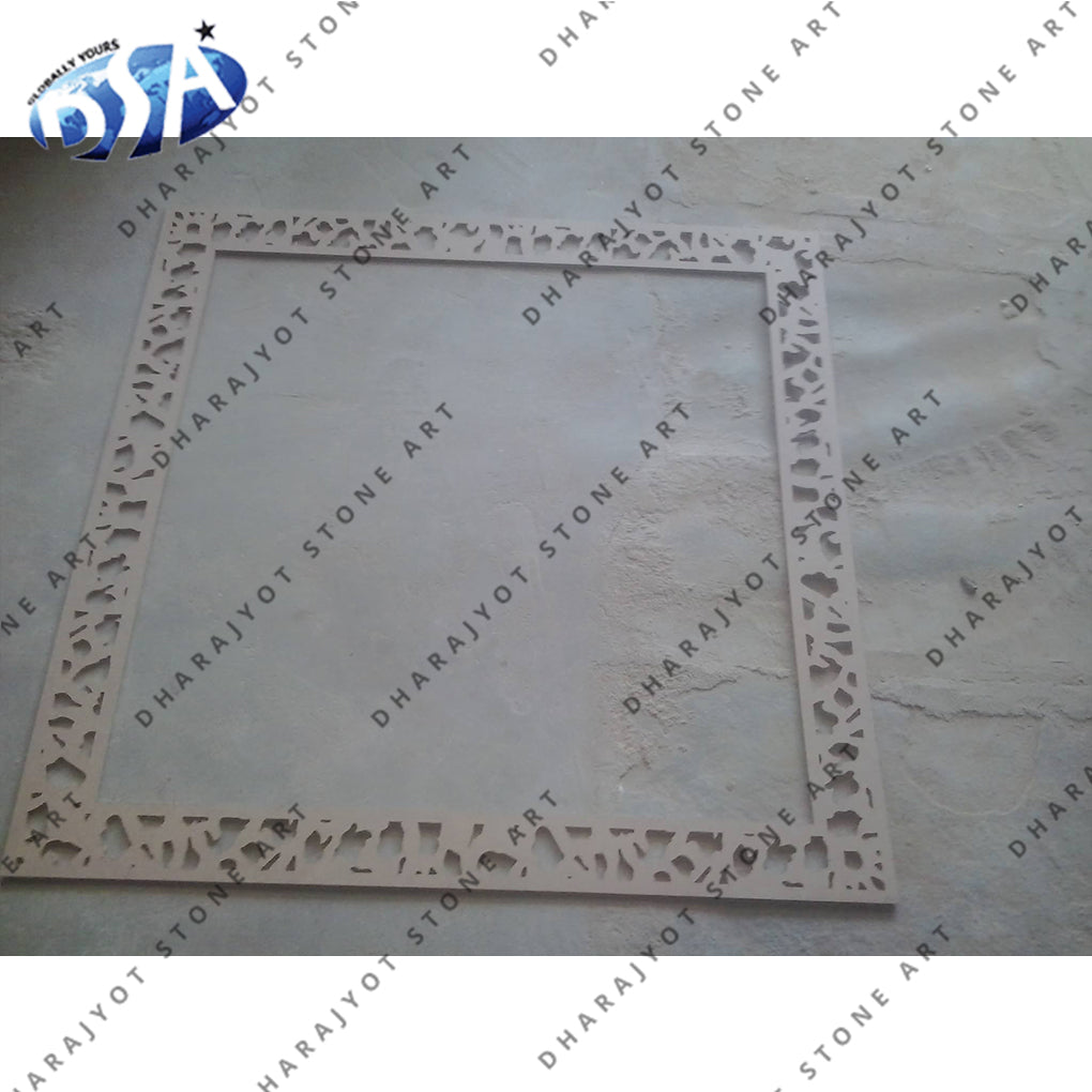 White Marble Window Frame Jali