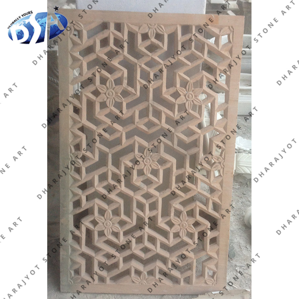 Brown Window Designer Marble Jali