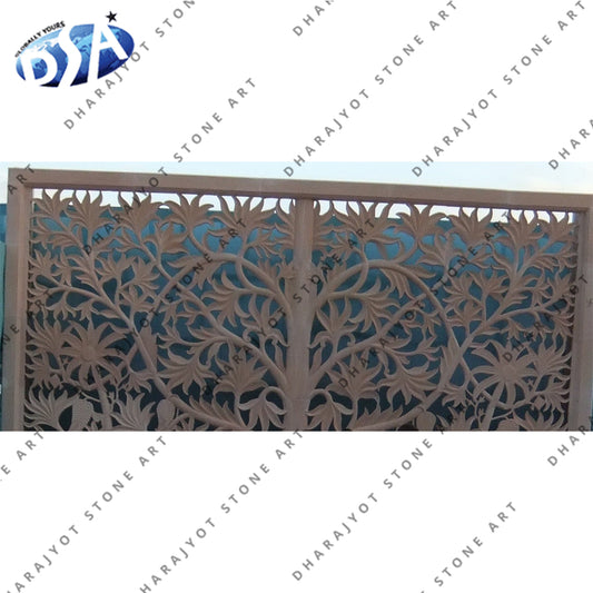 Hand carved Sandstone Tree Of Life Railing Jali