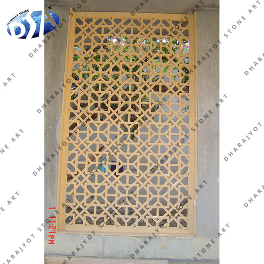 Yellow Marble Home Indoor Outdoor Jali Design