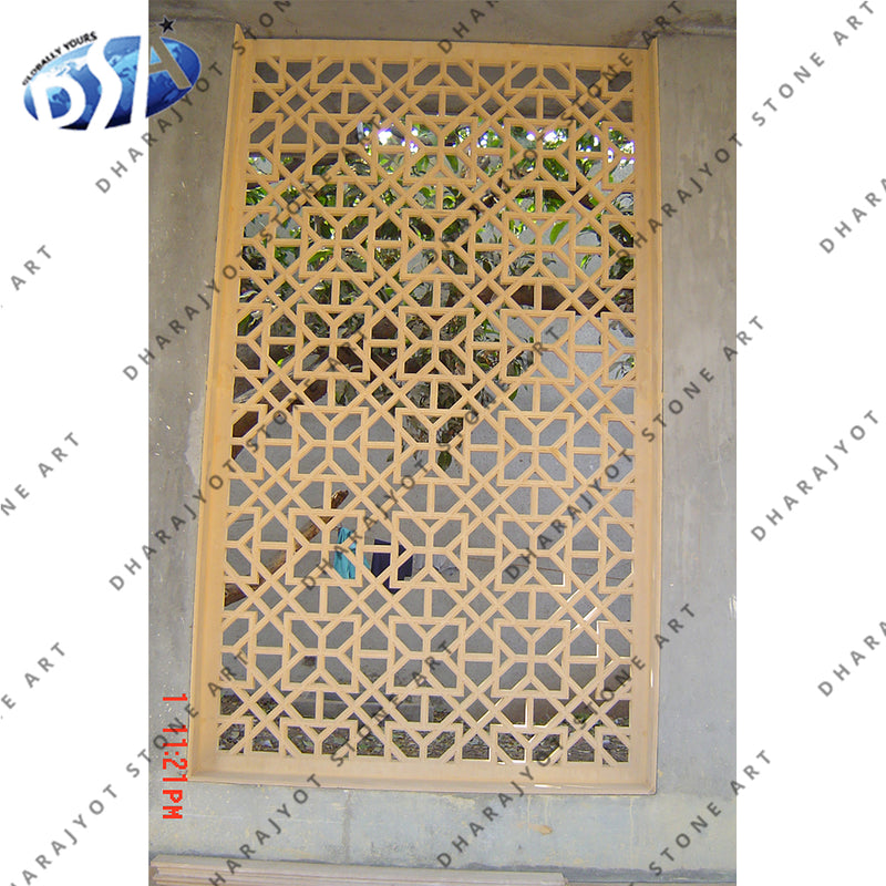 Yellow Marble Home Indoor Outdoor Jali Design