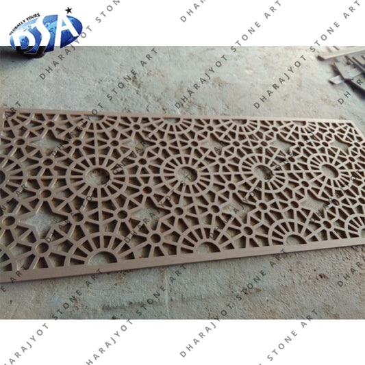 Mint Stone Cnc Cutting Carving Decoration Jali Screen