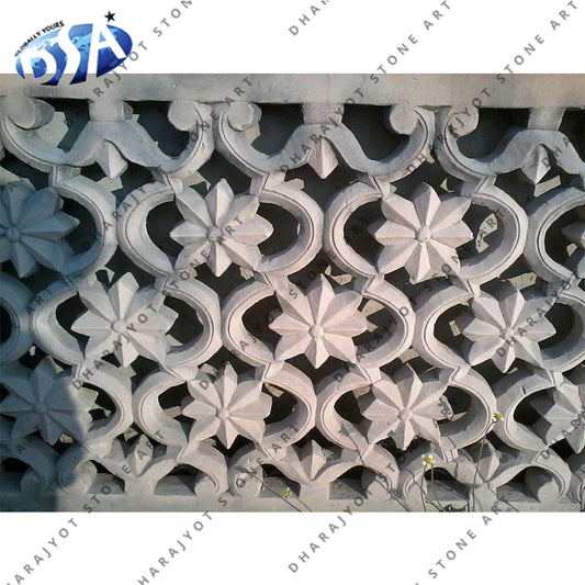 Decorative Natural Stone Hand Carved Jali Screen