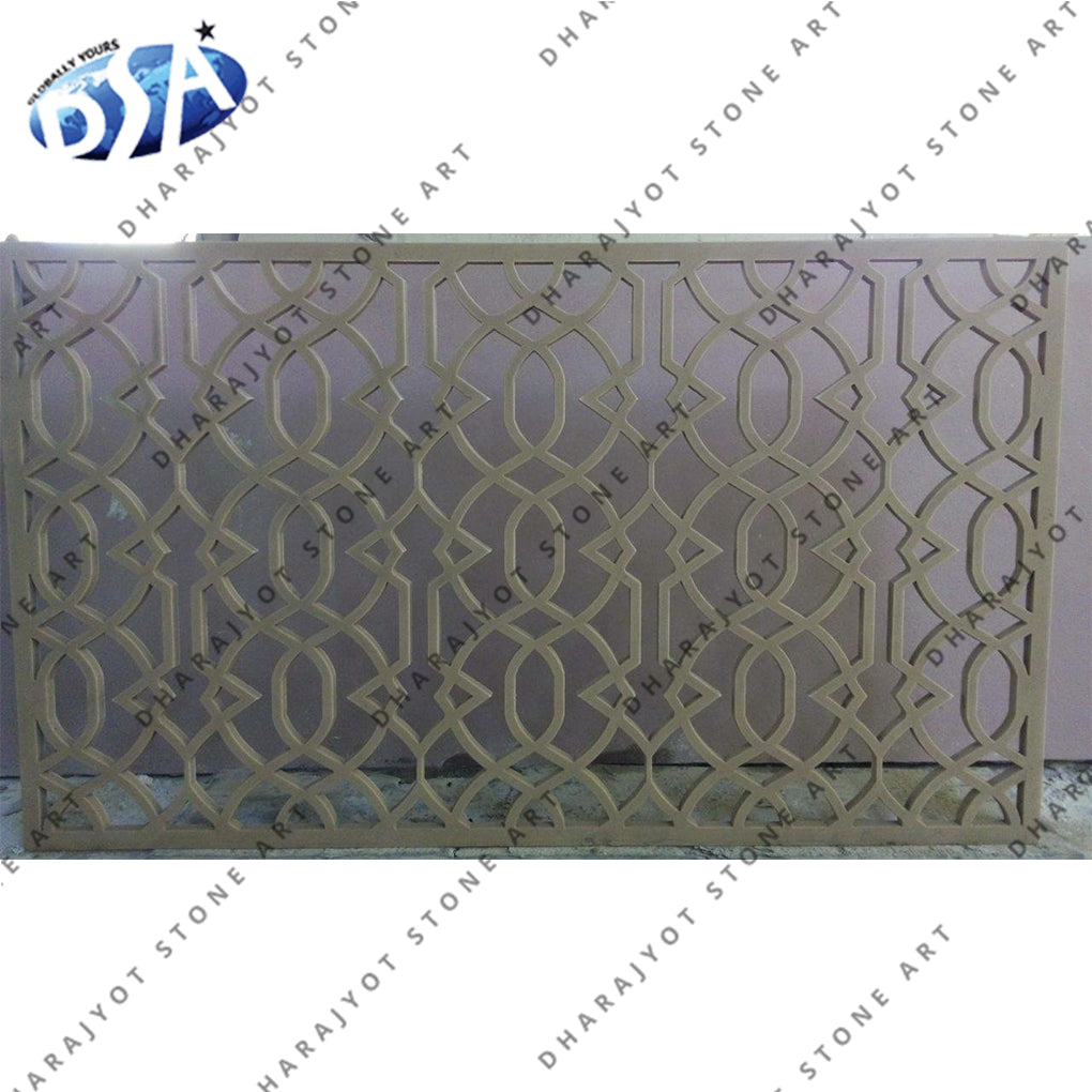 White Stone Balcony Jali Screen