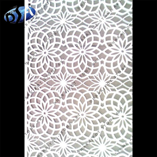 Exterior Customized White Stone Decorative Jali