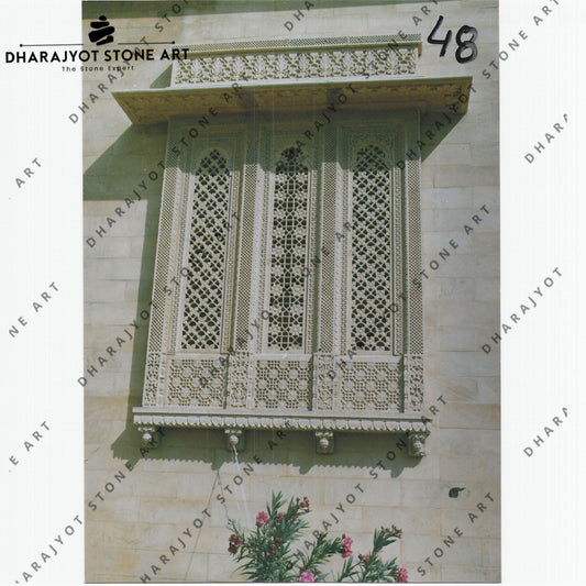 Mint Beige Sandstone Window Jharokha