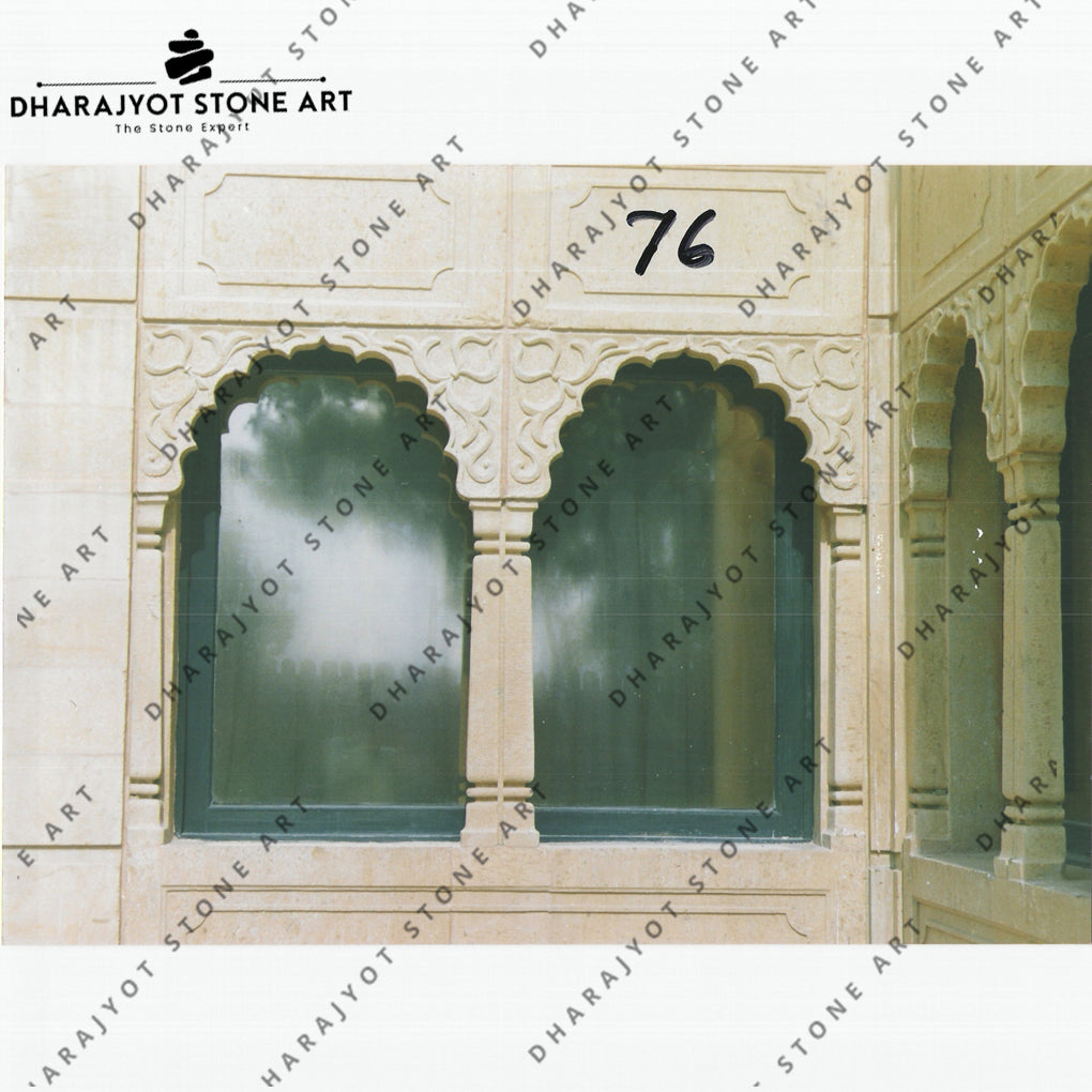 New Design Sandstone Carved Jharokha