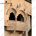 Traditional Rajasthani Style Hand Carved Sandstone Jharokha