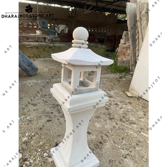 Outdoor Landscape Handcrafted Natural Stone Lamp