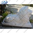 Outdoor Garden Decoration Hand Carved Large Marble Lion Statue