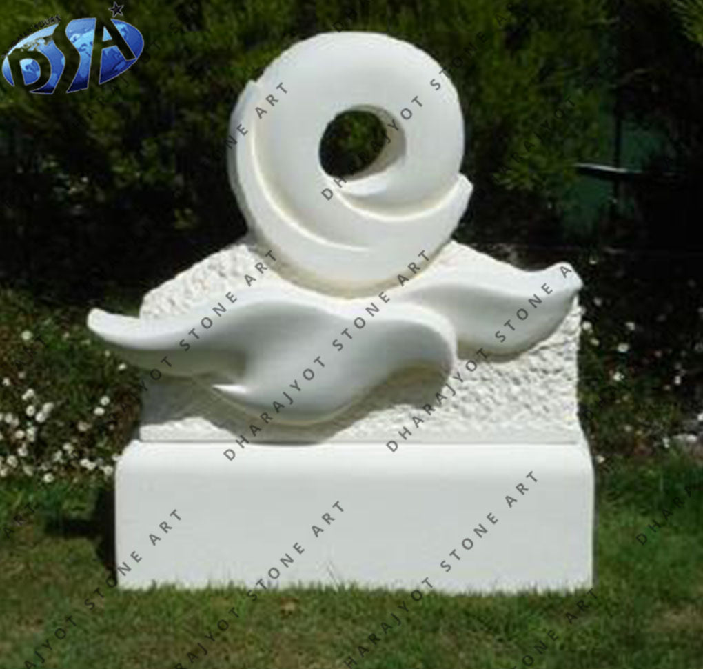 Decoration Outdoor Garden White Marble Garden Modern Art