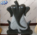 Unique Black Stone Abstract Ganesh Stone Art