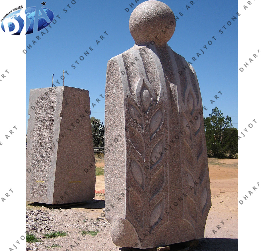 Black Marble Stone Sculpture Outdoor Modern Art