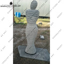 Hand-Carved Striped Natural Stone Outdoor Decorative Modern Art