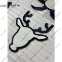 Elegant Handmade Blue Natural Stone Deer Design Artwork