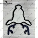 Elegant Handmade Blue Natural Stone Deer Design Artwork