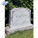 Antique White Plus Grey Marble Headstone Tombstone