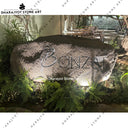 Custom Rock Sign Gardens Engraved Natural Stone Nameplate