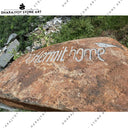 Handcarved Natural Boulder Name Plate