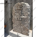Bungalow Entrance Decorative Natural Stone Rock Name Plate