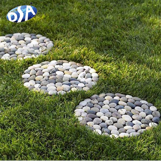 Gardening Stone Footpath With Small Pebble