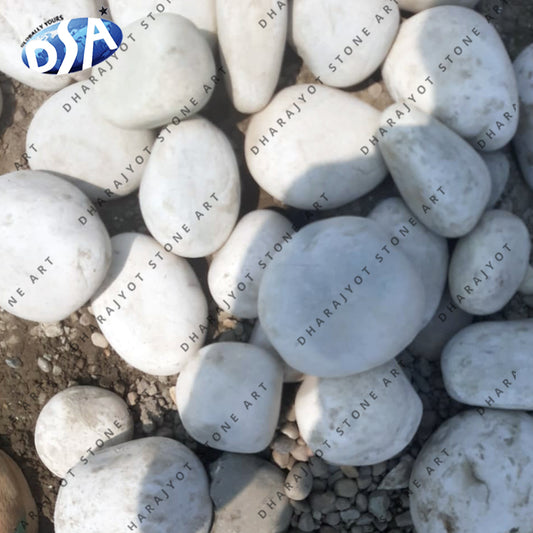 Natural White Stone Polished Pebble