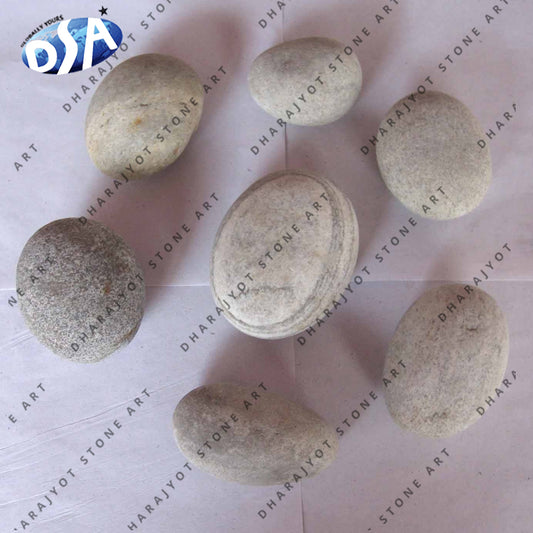Round Good Grey Color Polished Pebbles