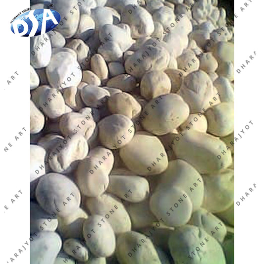 Polished White Smooth River Pebbles