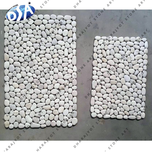 Marble White Marblel Krazy Mosaic Pebble