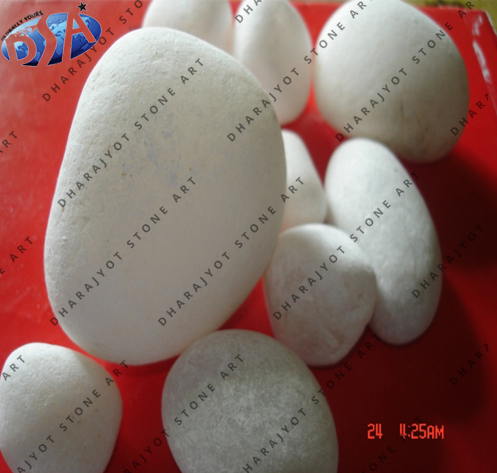 Garden Decoration Polished White Pebbles
