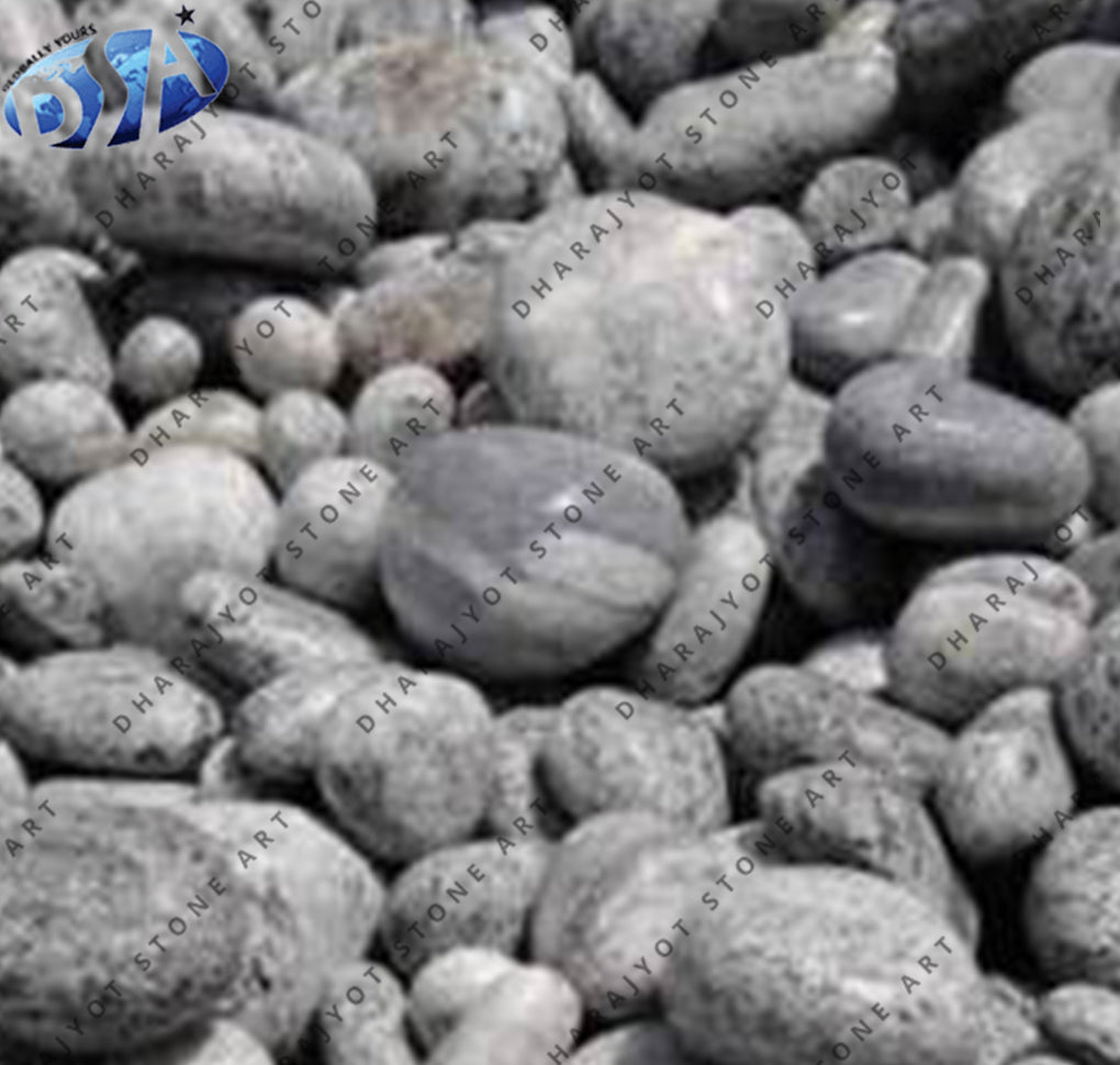 Black Tumbled Lava Stone Pebble