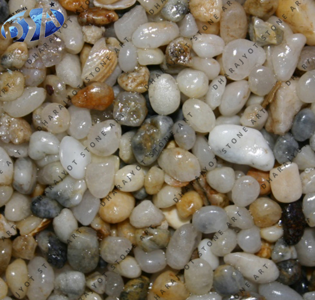Natural Tumbled Polished White Pebble Garden Decoration
