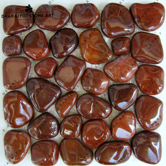 Brown Crystal Stone Pebble Mosaic