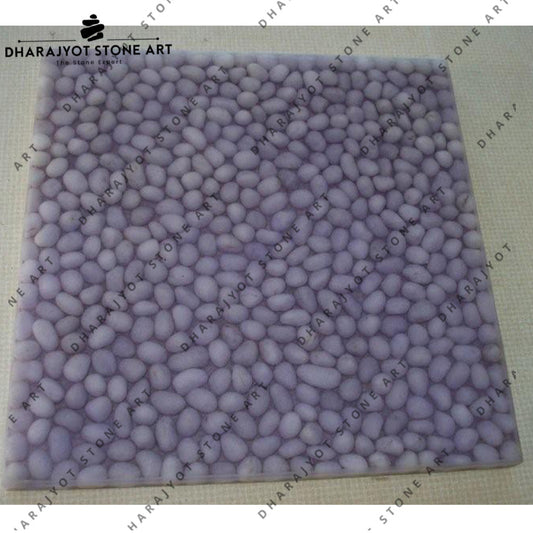 Blue Colour Natural Stone Pebble Mosaic