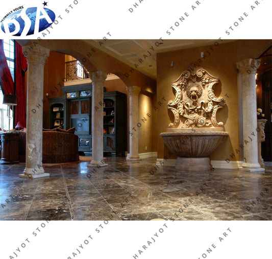 White Marble Polishing Columns Pillar