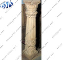 White Marble Carving Pedestal Column Pillar