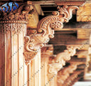 Hand Carved Yellow Sandstone Column Pillar