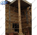 Onsite Marble Temple Construction Sandstone Column Pillar